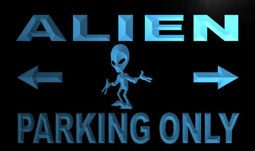 Alien Parking Only Neon Light Sign